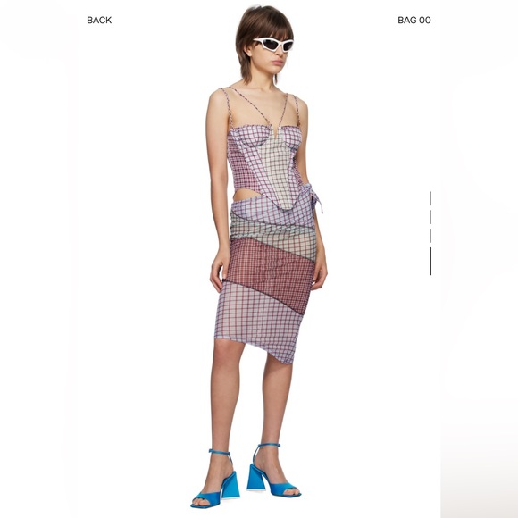 Miaou new w/tags “Jewett” print skirt in Bristol plaid. Size S self tie at side. - Picture 5 of 7